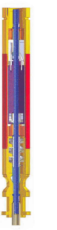 Schnittmodell eines rotierenden ESP-Öl- und Gasabscheiders