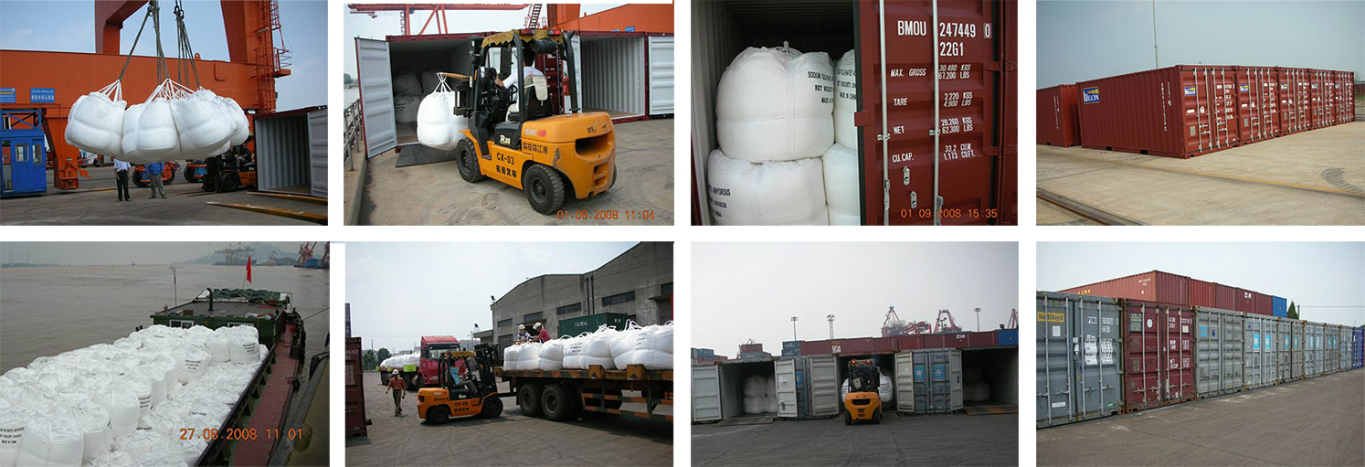 Containerverschiffung von wasserfreiem Natriumsulfat