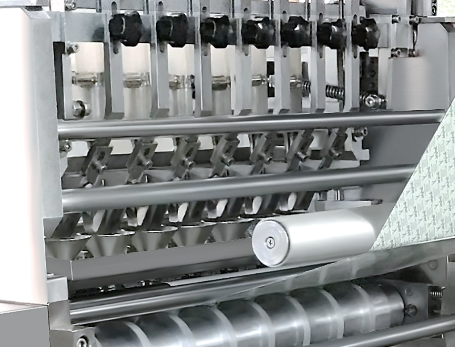 Horizontale volumetrische Dosiereinheit an der TRGM-Verpackungsmaschine