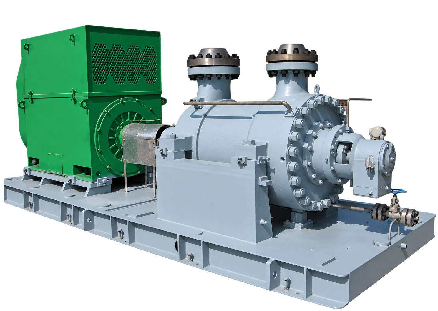 BB5-Topfgehäusepumpenaggregat mit Motor.