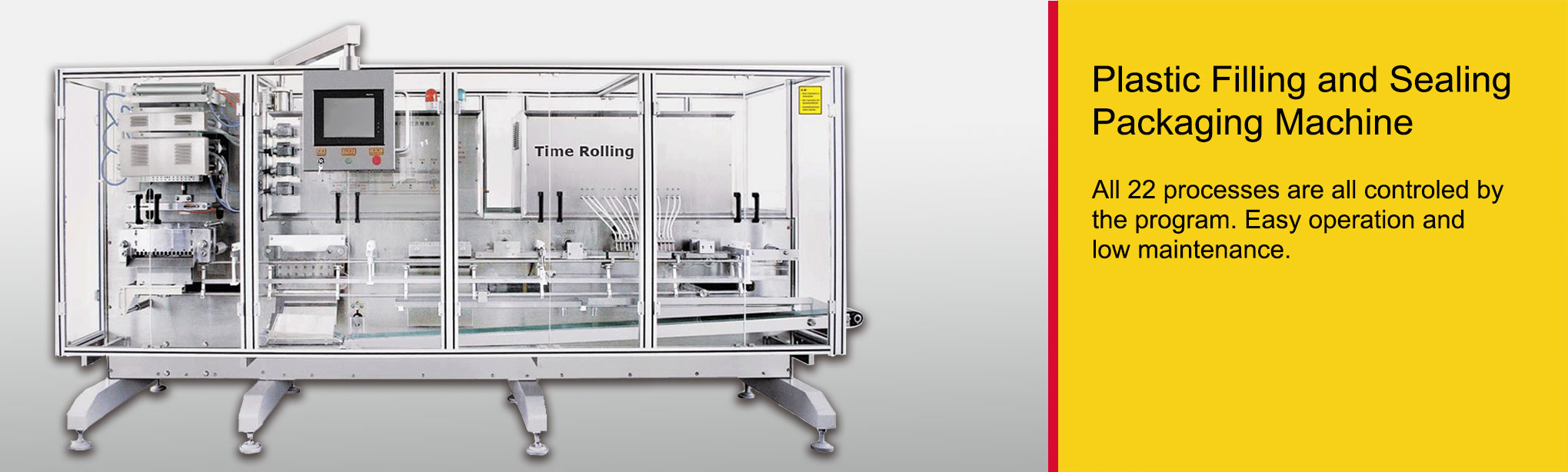 Kunststofffüll- & Siegelmaschine – Ausrüstung von Time Rolling